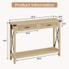 IDEALHOUSE Sofa Side Console Table with Drawer and 2 Storage