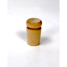 1 Inch Turned Wood Canteen Stoppers - Pack of 3 pcs.