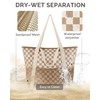 HOMESPON Beach Bag Large Waterproof Sandproof Foldable Tote for Women