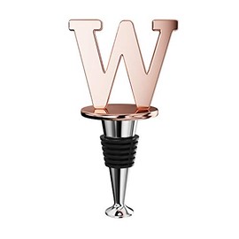 Wine and Beverage Bottle Stopper With Rose Gold Finish ~ Individual Wine Bottle Stoppers A Thru Z ~ Gifts for Wine Lovers ~ by HouseVines (W)