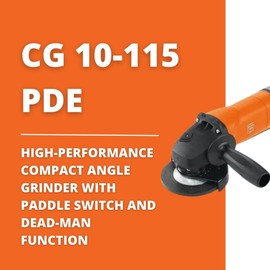 Fein 4-1/2" Compact Angle Grinder with 1,140W Motor and Paddle Switch - Advanced Safety Features and Dust Protection for Versatile Grinding and Cutting - CG 10-115 PDE - 72226060120