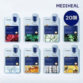 Mediheal Derma Plus Mask 8 Types 10 Sheets + 10 Sheets (Mix and Choose) - Cica 10 Sheets [Sensitive Skin Soothing] / 메디힐 더마플러스 마스크 8종 10매+10매 (교차선택) - 시카 10매 [예민진정]