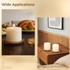 6 Pcs Glass Pillar Candle Trays, 4'' Striped Embossed Round