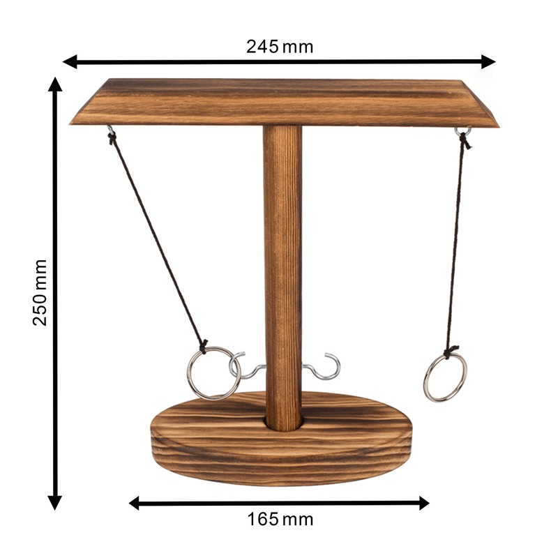 Out of the blue Wooden Drinking Game with Ring Throw,