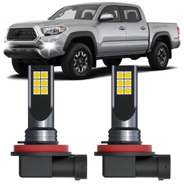 XFLHEHD Tacoma LED Fog Lights Compatible with 2012-2023 Toyota Tacoma Fog Light Bulbs Kit, 6500K Cool White, Pack of 2
