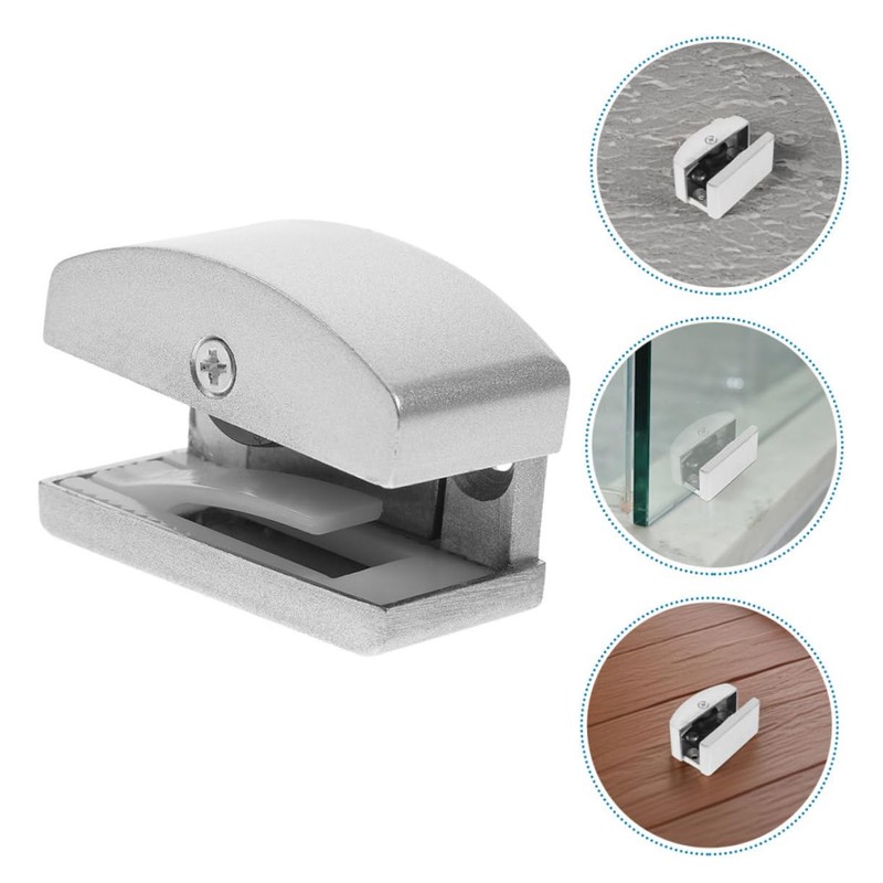 Outanaya 2PCS Adjustable Sliding Shower Door Bottom Guide for Frameless
