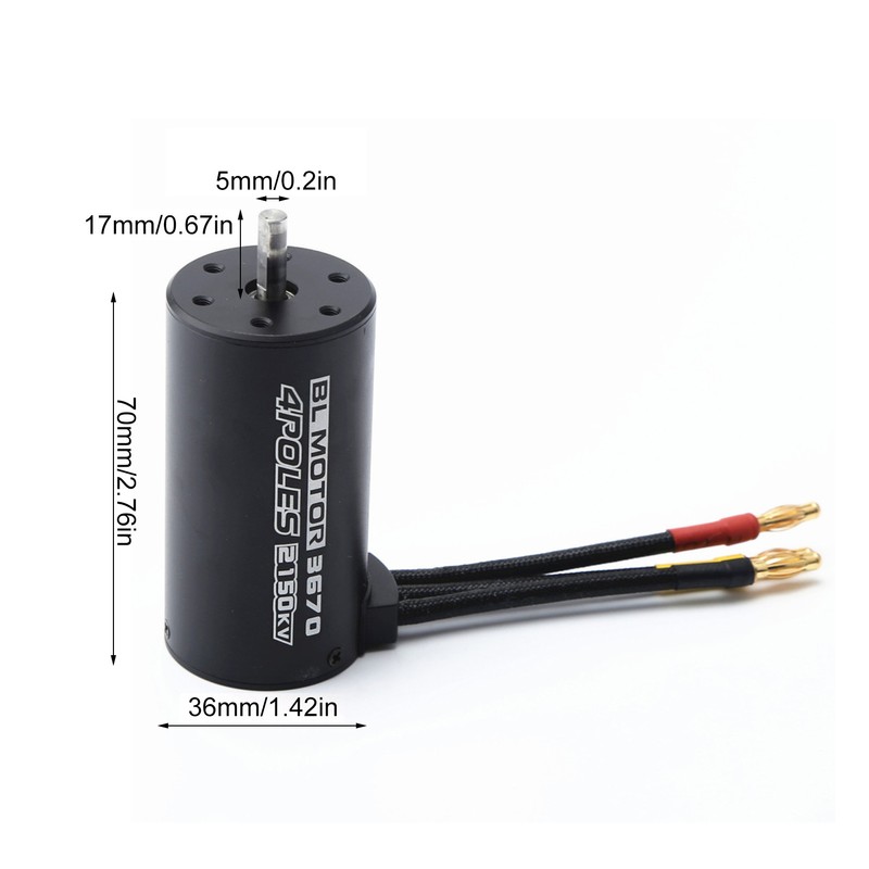 Waterproof 3670 2150KV Brushless Motor 120A Brushless ESC Combo Set