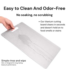 ZeloJV Titanium Cutting Board – 18×12” Knife-Friendly, Double-Sided Metal Cutting Board | 100% Titanium Made in USA (Box from China for Safety) | Durable, Non-Toxic, Easy to Clean