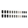 24pcs Short Square False Nails Leopard Print Pattern Press on