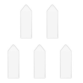 Sowaka 5 Sheets Bookmark Sleeves Plastic Transparent Book Markers Cover Holder with Hole Vinyl Photo Booth Sleeve for DIY Crafting Christmas Valentine’s Day Parties Supplies Gift Tag