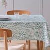 Botanical Green Leaves Rectangle Table Cloth 52" x 70”, Waterproof