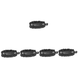 Baluue 5pcs Women Stylish Banana Hair Clip Barrette for Fine and Thick Hair Black Ponytail Holder Fastens Securely for and Beach Activities