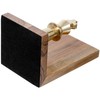 MyGift Decorative Chess Bookends Heavy Duty Mango Wood and Brass