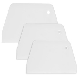 JJUNW Pack of 3 Dough Scrapers, Plastic PP Dough Scraper, Plastic Dough Card, Dough Scraper, Plastic Bread Baking Accessories for Cutting Bread Dough for Dough Cakes, Pizza, Baking Tool, 3 Sizes