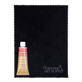 Rub n Buff Metallic Wax with Microfiber Cloth - European Gold Gold Gilding Wax - 5"x7" Cloth to Buff Gilding Wax into a Smooth Finish - Single 0.5oz/15ml Tube of Rub n' Buff - European Gold Wax