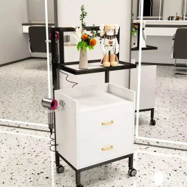 A 가위정리대 시술 미용 트레이 가구 정리대 커트 시술 [Q. 그레이 골드 프레임 캐비닛] Scissor Organizer Treatment Beauty Tray Furniture Organizer Cut Treatment [Q. Gray Gold Frame Cabinet]