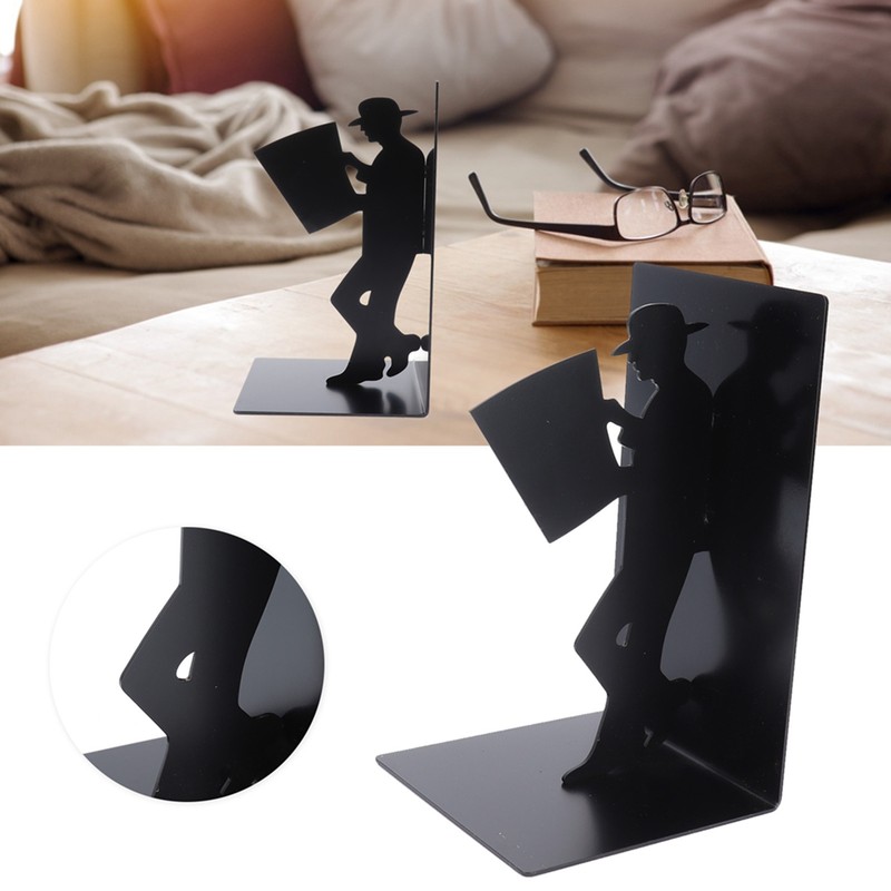 Wrought Iron Figure Book Stand Readers Book Stand Bookshelf Ornaments
