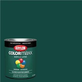 1 qt Krylon K05642007 Hunter Green COLORmaxx Paint & Primer, Gloss