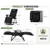 Black Reclining Lounge Chair for Relaxation - Plush Foldable Comfort