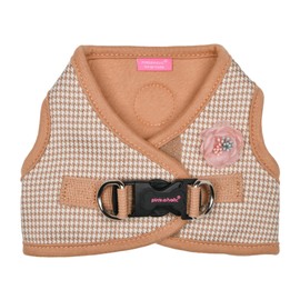 Pinkaholic New York Louise Vest Dog Harness (Step-in) Fashionable Cute Spring Summer Harness for Small Dogs, Beige, Medium