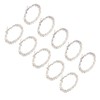5 Pair Silver Hoop Earrings Retro Simple Lightweight Zinc Alloy