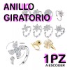 Veraly Anillo De Ansiedad Giratorio Ajustable Fidget Joyas Alivio