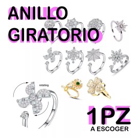 Veraly Anillo De Ansiedad Giratorio Ajustable Fidget Joyas Alivio