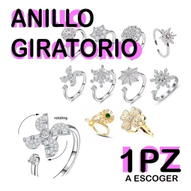 Veraly Anillo De Ansiedad Giratorio Ajustable Fidget Joyas Alivio