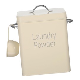 Mobestech Airtight Metal Storage Container for Laundry Powder Rice and Grains Sealed Canister with Scoop Design for Kitchen Organization