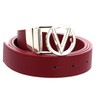 VALENTINO Roof Plaque Buckle Belt W75 Rosso Scuro/Oro - Can