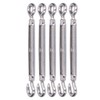 5Pcs Turnbuckle Hook and Eye Wire Rope Tension 304 Stainless