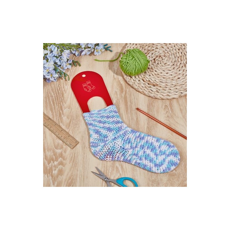 BENECREAT 2Pcs Pack Acrylic Sock Blockers for DIY Crochet Socks,