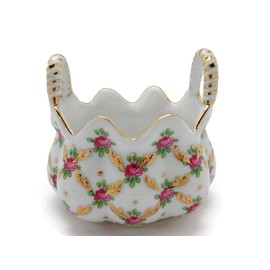 Essence of Europe Gifts E.H.G Victorian Antique Basket Jewelry Box Desert Rose