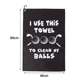 Funny Golf Towel - I Use This Towel to Wash My Balls | Golf Ball Towel with Clip for GolfBags | Golfs Gifts for Men, Dad, Husband, Boyfriend | Father's Day, Christmas, Birthday Golf Accessories