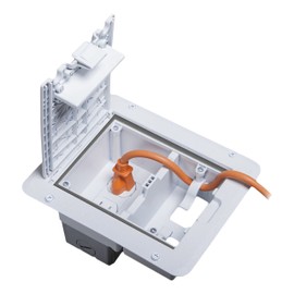 TayMac DOC320W Outdoor Comforts White In-Use Weatherproof Outlet Cover, Electrical Outlet Cover with Extension Cord Clamps for Duplex, Decorator, Outdoor Outlet Cover for Deck Box, White, 1 Gang