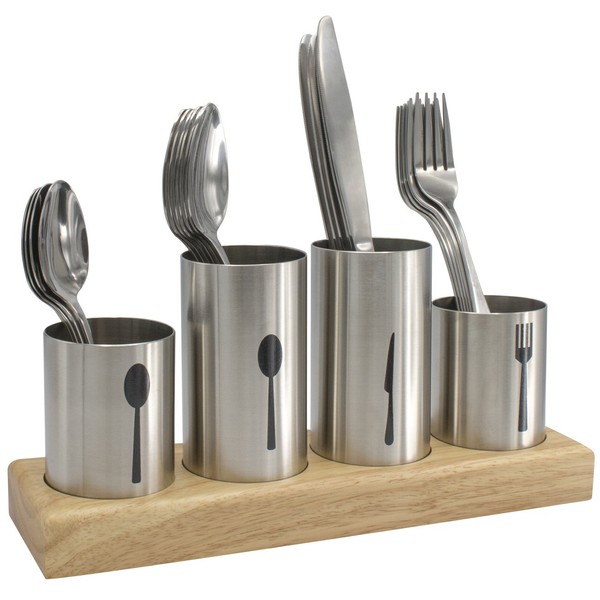 Sorbus Silverware Holder with Caddy for Spoons, Knives Forks, etc