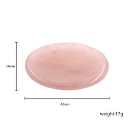 Ouubuuy Ouubuuy Rose Quartz Thumb Worry Stone Healing Crystal Gemstone Pocket Palm Stone - Anxiety Stress Relieve