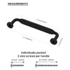 Coinkoly 10 Pack Matte Black Cabinet Handles - 96MM Hole