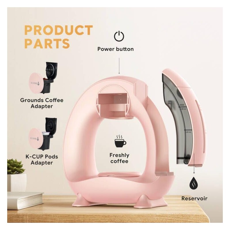 Single Serve Coffee Maker For K Cup Pod and Coffee