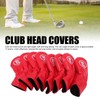 Asixxsix 8Pcs Golf Iron Head Covers, Soft PU Golf Club