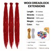 Wool Dreadlock Extensions 22Inches Double Ended Hippie Single Dreads Extensions
