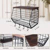 Mefirt Fruit Bowl, Stackable Wall Mounted Fruit Basket of Smooth