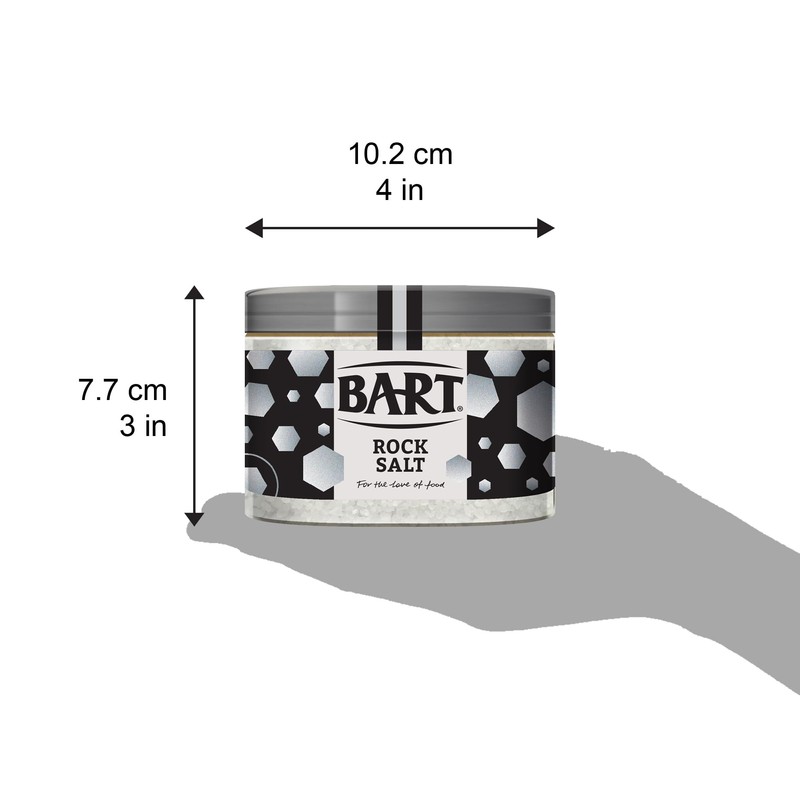 BART Rock Salt Large Jar - Coarse, Opaque Crystals -