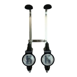 Thompson Cooper Ltd- Wall 2 Bottle Rack 70cl/1Litre Optic With 2 x Metrix Measures, Bar Home, Wall- Mounted, 2 Bottle Rack With Spirit Measures 2 x 50ml