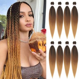 Beyond Beauty Pre-stretched Braids Hair Professional Itch Free Hot Water Setting Synthetic Fiber Ombre Yaki Texture Braid Hair Extensions 26 Inch 8 Packs Beyond Beauty Braiding Hair 1B-30-27