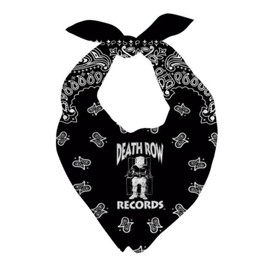Fresh Pawz Death Row Logo Cooling Bandana for Dogs, Dog Bandana, Dog Cooling Bandana Black - Large