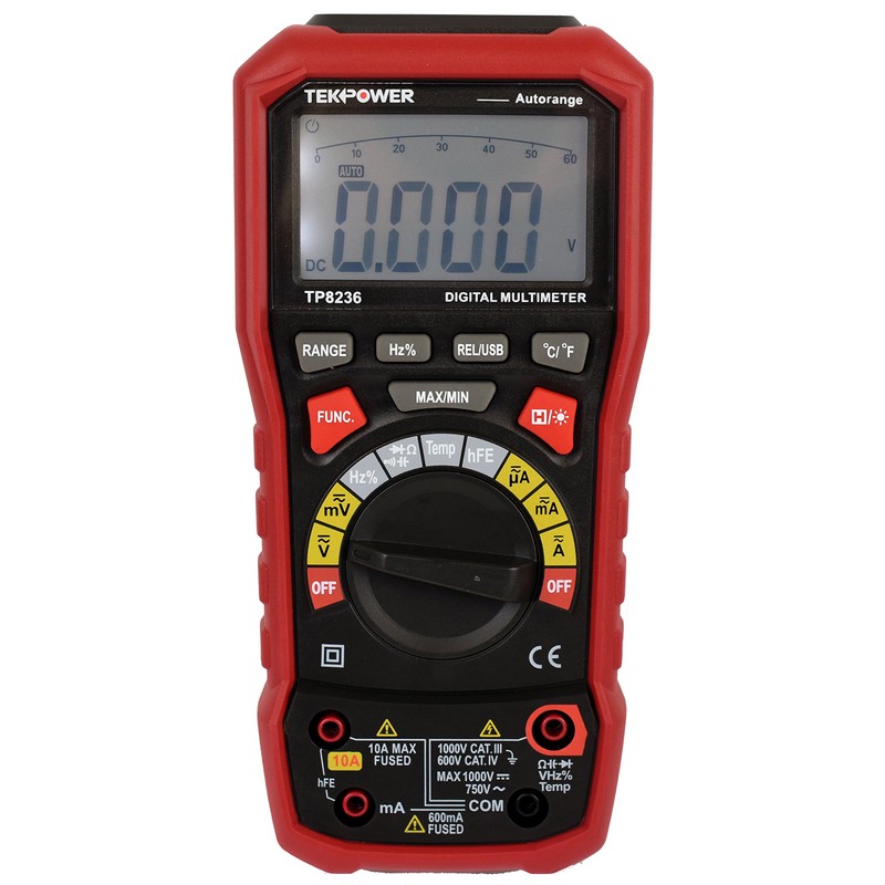 Tekpower TP8236 True RMS USB Digital Multimeter AC/DC Voltage Current