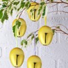 Totority 12 Pack Plastic Golden Easter Eggs Fillable Reusable for
