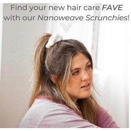 VOLO Salt White Spa Headband & Scrunchie Set for Women | Towel Hair Accessories for Makeup, Washing Face, Self Care & Skin Care | Ultra Soft, Absorbent & Stretchy | Perfect Pair Bundle | Microfiber