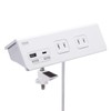 Sanwa Supply TAP-B105UC-3W Clamp Fixing Tap (2P, 4 Holes, White)